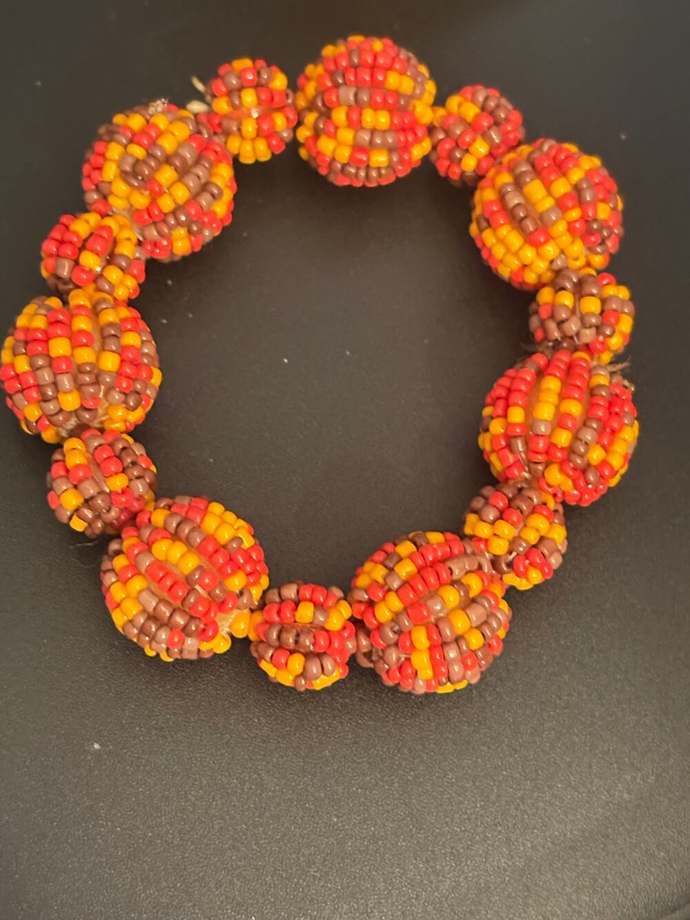 Vintage Seed Bead Stretch Bracelet 5.75”